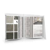 Expositor para cerámica Book 424+2 2010x1005 sin luz blanco frontal