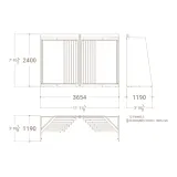 Expositor para cerámica Book 424+2 2010x1005 sin luz plano