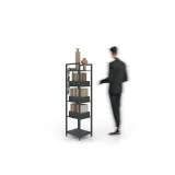 Accesorio expositor de laminados Book Case antracita lateral