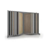 Expositor tipo libro para puertas Book Door 12 Plata frontal