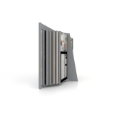 Expositor de cerámica Book XL 24+2 Plata lateral