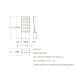 Expositor para azulejos Boutique 20x20 Plano Inclinado 67 madera puerta plano