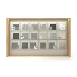 Expositor de paneles cerámicos Boutique Balcony Panels 18 madera frontal