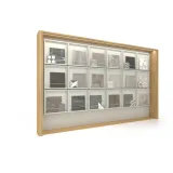 Expositor de paneles cerámicos Boutique Balcony Panels 18 madera lateral