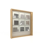 Expositor de paneles cerámicos Boutique Balcony Panels 9 madera lateral