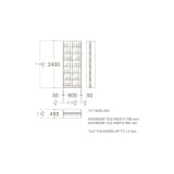 Expositor de azulejos pequeño formato Balcony madera plano