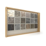 Tablero expositor de azulejos Boutique Ceramic Panels﻿​ 18 Madera Lateral