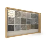 Tablero expositor de azulejos Boutique Ceramic Panels﻿​ 18 madera lateral