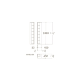 Accesorio esquinero ceramoteca Boutique Corner﻿​ dx plano