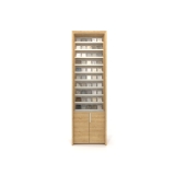 Expositor de azulejos vertical Boutique 10x10 67 con puerta madera frontal