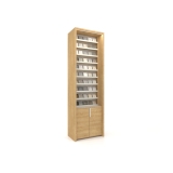 Expositor de azulejos vertical Boutique 10x10 67 con puerta madera lateral