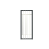 Divisor de ceramotecas para showrooms de azulejos Deco antracita frontal