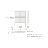 Expositor modular para ceramotecas Boutique Panels Plano