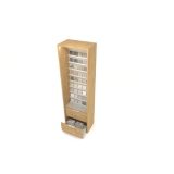 Expositor sencillo azulejo Plano Inclinado Box﻿​ 67 madera abierto