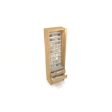 Expositor sencillo azulejo Plano Inclinado Box﻿​ 67 madera abierto