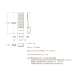 Expositor sencillo azulejo Plano Inclinado Box﻿​ 67 madera plano