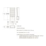 Expositor sencillo azulejo Plano Inclinado Box﻿​ 90 madera plano