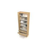 Expositor vertical para azulejos Boutique Ranuras Box madera abierto