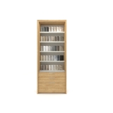 Expositor vertical para azulejos Boutique Ranuras Box madera frontal