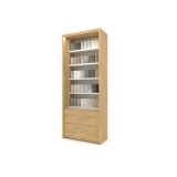 Expositor vertical para azulejos Boutique Ranuras Box madera lateral