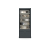 Expositor vertical para azulejos Boutique Ranuras Box antracita frontal