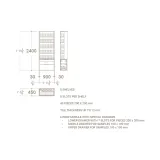 Expositor vertical para azulejos Boutique Ranuras Box madera plano