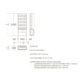 Expositor vertical para azulejos Boutique Ranuras Box sx madera plano