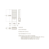 Expositor vertical para azulejos Boutique Ranuras Box plano