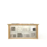 Expositor para azulejos pequeño formato Table Balcony madera frontal