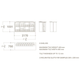 Expositor para azulejos pequeño formato Table Balcony plano