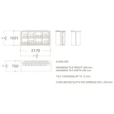 Expositor para azulejos pequeño formato Table Balcony madera plano