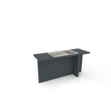 Exhibidor de cerámica Boutique Table Moodboard antracita lateral