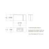 Exhibidor de cerámica Boutique Table Moodboard madera plano