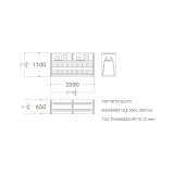 Expositor para baldosas cerámicas Boutique Table Show plano