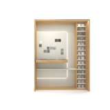 Expositor de azulejos Boutique Workbench Madera SX Frontal