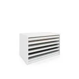 Cajonera para exponer platos de ducha Box blanco cerrado