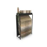 Expositor para parqué y laminados Cascade negro aerea