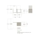Exhibidores de pisos cerámicos Colorado 20 blanco 150x75 plano