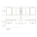 Ambientes y expositores de azulejos Composición 102 plano luz