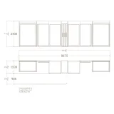 Ambientes y expositores de azulejos Composición 102 plano