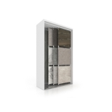 Expositor de azulejos multiformato Composition 117 5 blanco lateral