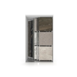 Expositor de azulejos multiformato Composition 117 7 blanco frontal