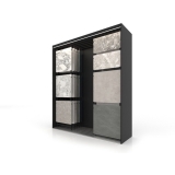 Expositor para azulejos Composition 118 negro luz izquierda