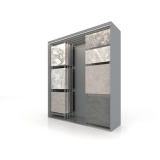 Expositor para azulejos Composition 118 plata luz lateral derecha
