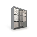 Expositor para azulejos Composition 118 plata luz lateral izquierda