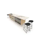 Banco técnico de trabajo Composición 147 madera vicenza blanco aerea