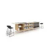 Banco técnico de trabajo Composición 147 madera vicenza blanco frontal