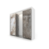 Expositor de azulejos multiformato Composición 149 7 luz blanco lateral