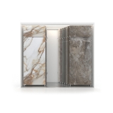 Expositor de azulejos multiformato Composición 149 7 luz blanco sx