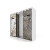 Expositor de azulejos multiformato Composición 149 5 blanco sx